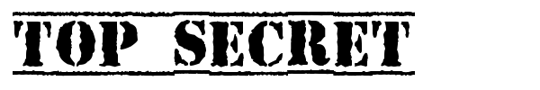 Top Secret font preview